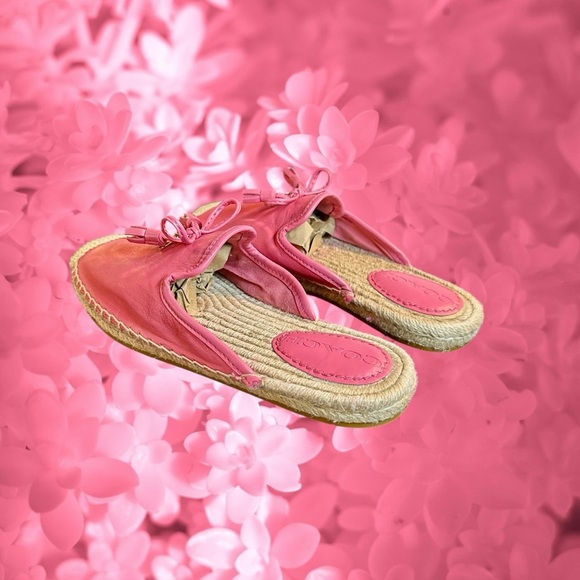NWOT Coach 'Cassidy' Leather Slip-On Espadrille Mules in "Pink Ruby" Size 5 - Picture 6 of 15